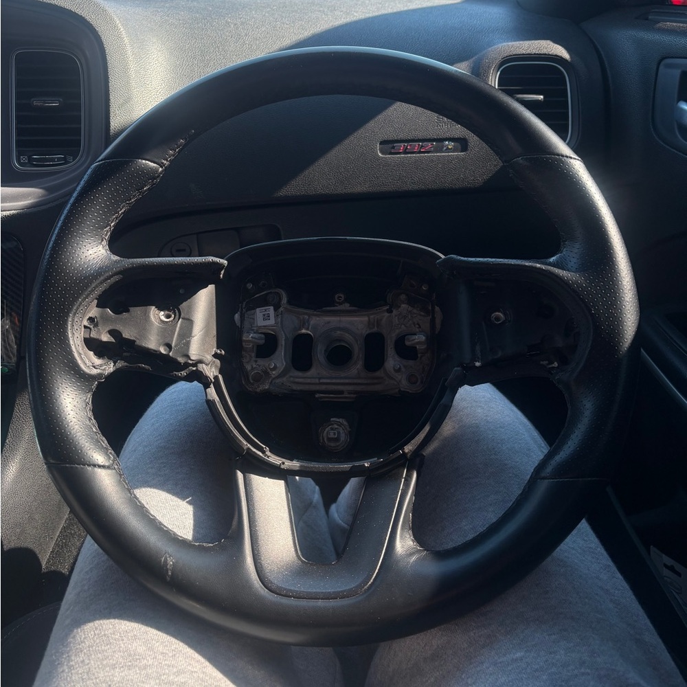 Dodge scatpack  Black Car Steering Wheel